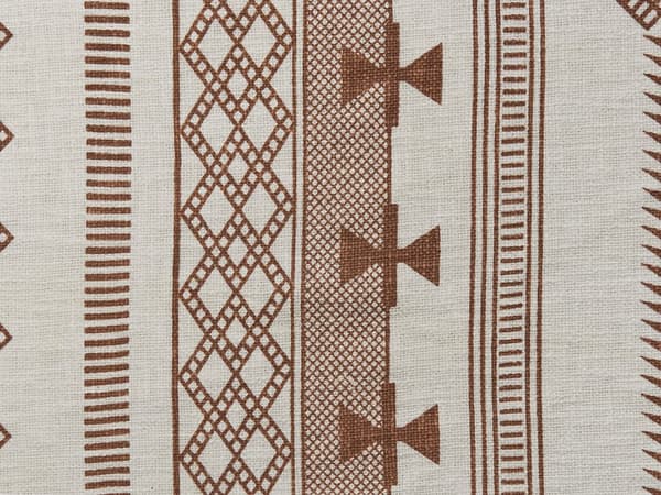 Huopa beige ruskea 130 x 180 cm puuvilla abstrakti Kelim-kuvio boho käsintehty viltti