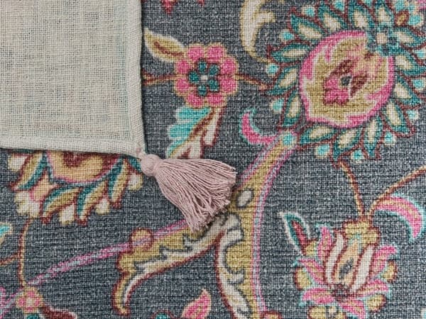 Filt Flerfärgad Bomull 130 x 180 cm Säng Överkast Blommigt Mönster Fransar Dekorativ Accentstycke