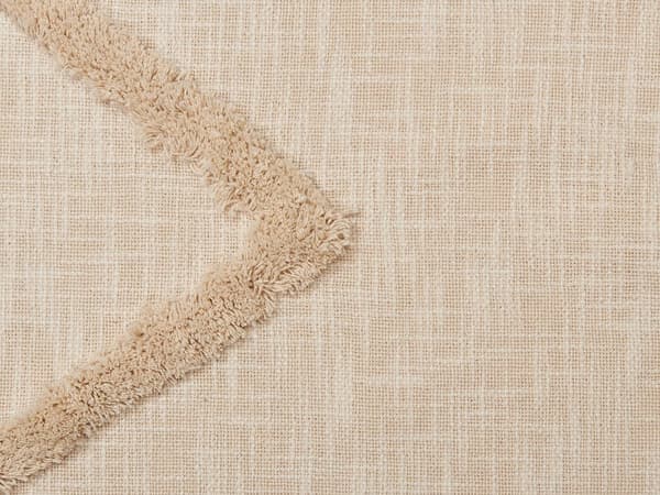 Filt Beige Bomull 130 x 180 cm Sängöverkast Boho