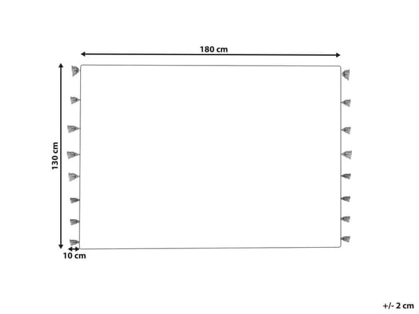 Filt Svart och Vit Bomull 130 x 180 cm Sängöverkast Afrikanskt Stamtryck