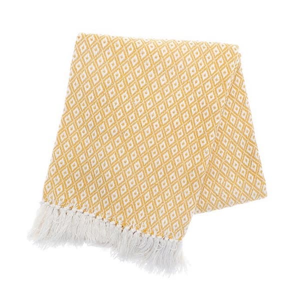 Home & Living Oxford Throw Ochre Yellow One Size