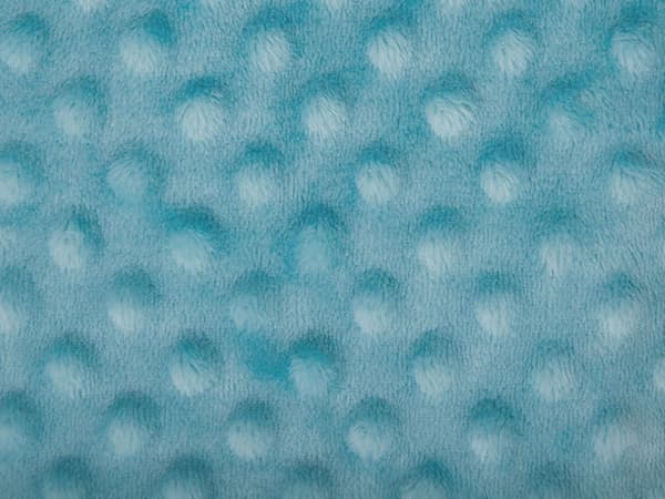 Lyseblått pledd 200 x 220 med Pom Poms i popcornstruktur Mykt overtrekksteppe