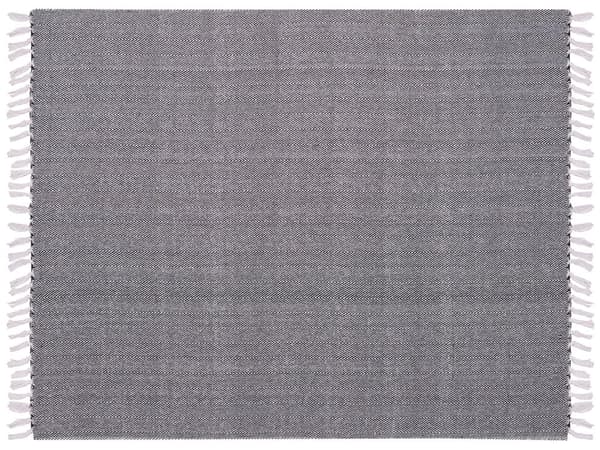 Teppe Svart Bomull 130 x 160 cm Sengedekke Boho Coastal