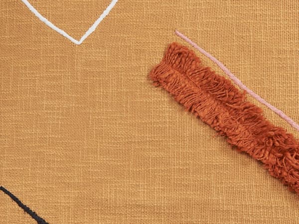 Pledd Oransje Bomull 130 x 180 cm Geometrisk mønster Sengeteppe Sofateppe Boligtekstil Dekorativt tilbehør