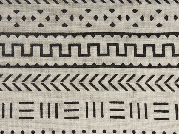 Cotton Blanket Black White 130 x 180 cm Bed Throw Tribal Pattern Bedroom Living Room
