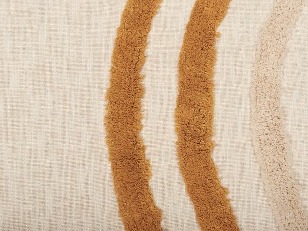 Pledd Beige Oransje Bomull 130 x 180 cm Håndlagde broderier Frynser Sengeteppe Sofateppe Boligtekstiler Koselig dekorativt tilbehør