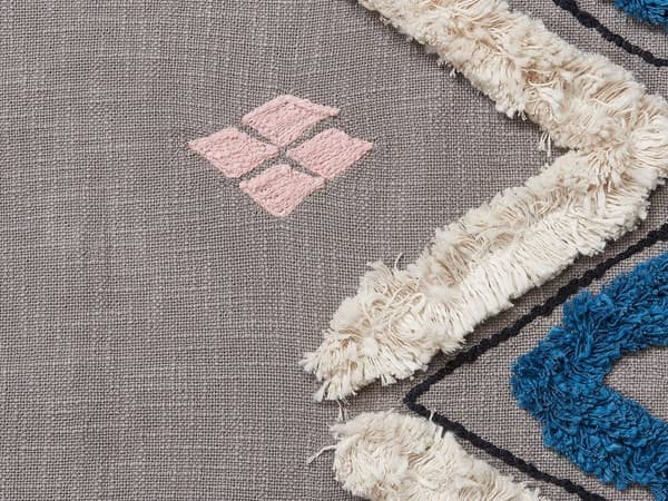 Pledd Grå Bomull 130 x 180 cm Chevron-mønster Frynser Sengeteppe Sofateppe Boligtekstil Dekorativt tilbehør