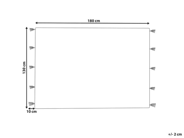 Pledd Beige Oransje Bomull 130 x 180 cm Håndlagd broderi Frynser Sengeteppe Sofateppe Boligtekstil Koselig dekorativt tilbehør