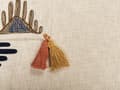 Miniatyrbilde 6 av 6: Pledd Flerfarget Bomull 130 x 180 cm Håndlaget broderi Geometrisk mønster Frynser Sengeteppe Sofateppe Boligtekstil Dekorativt tilbehør