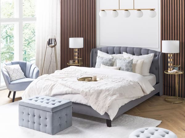 Pledd Hvit Polyester Stoff 200 x 220 cm Mykt Koselig Tilbehør Dekorasjon Sengeteppe Soverom Stue Moderne design