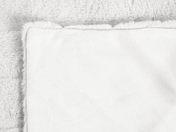 Pledd Hvit Polyester Stoff 200 x 220 cm Mykt Koselig Tilbehør Dekorasjon Sengeteppe Soverom Stue Moderne design