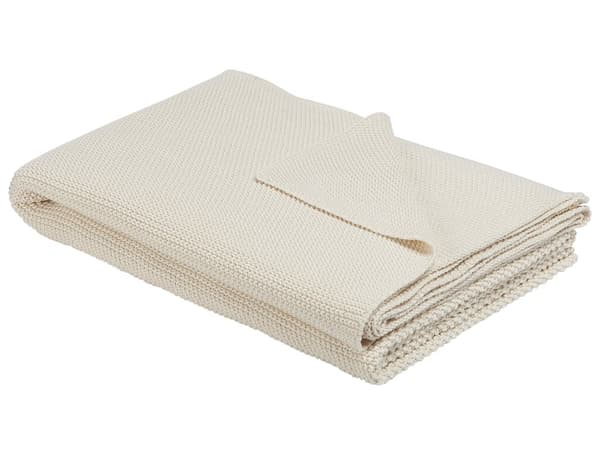 Teppe Beige Bomull 130 x 180 cm Seng Sengetøy