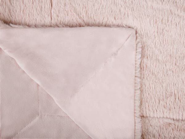 Sengeteppe Rosa Plysj 180 x 200 cm Fluffy Soverom Stue