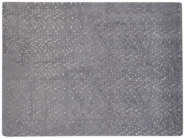Pledd Grå Polyester 130 x 180 cm Sengeteppe Overkast Gull Stjerner Stue Soverom