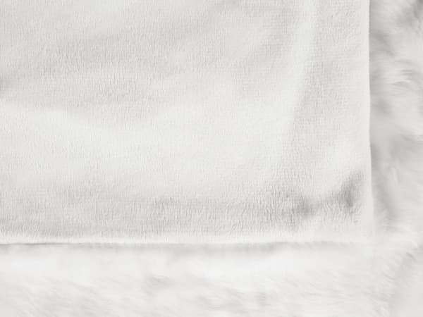 Teppe Hvit Akryl 180 x 220 cm Stue Fluffy Throw Imitert pels Skandinavisk Design