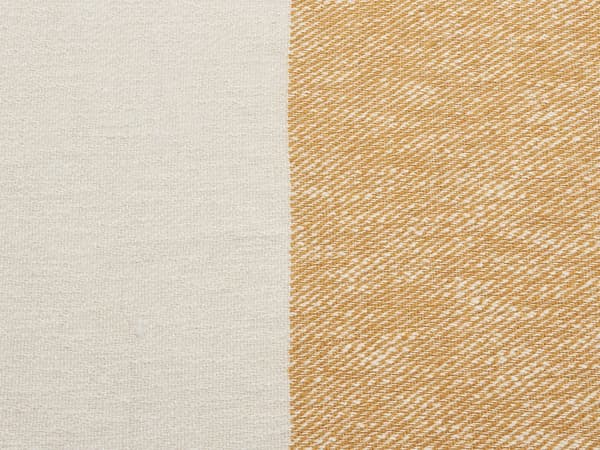 Viltti beige oranssi 130 x 170 cm puuvilla akryyli polyesteri tupsut boho perinteinen