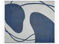 Miniatyrbilde 5 av 7: Pledd Blå Hvit Akryl Polyester 130 x 170 cm Abstrakt mønster Frynser Moderne Dekorasjon Tekstil Stue Soverom Sengeteppe