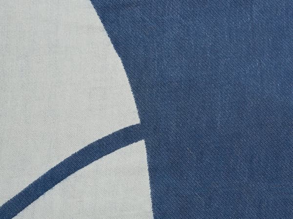 Pledd Blå Hvit Akryl Polyester 130 x 170 cm Abstrakt mønster Frynser Moderne Dekorasjon Tekstil Stue Soverom Sengeteppe