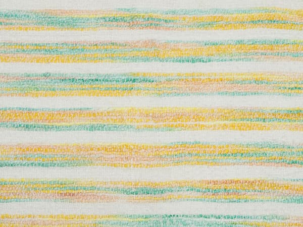 Pledd Gul Grønn Akryl 130 x 170 cm Stripete mønster Frynser Boho Dekorasjon Tekstil Stue Soverom Sengeteppe