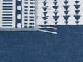 Miniatyrbillede 6 af 7: Plaid Blå Akryl og Polyester 130 x 170 Dekorativ Blød Stribet Slumretæppe med Frynser Kvaster til Sofaen Sengen Tilbehør Sengetæppe