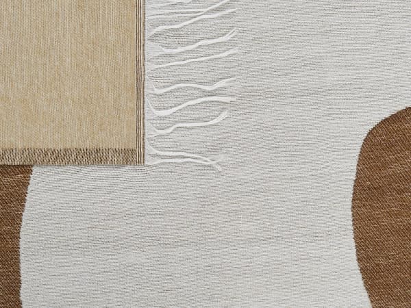 Filt Brun Akryl och Polyester 130 x 170 cm Säng Överkast Hästmönster Fransar Sovrum Vardagsrum