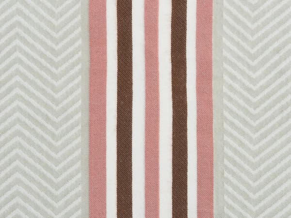 Filt Rosa och Beige Akryl och Polyester 130 x 170 cm Sängkast Geometriskt mönster Fransar Sovrum Vardagsrum