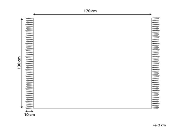 Pledd Rosa Beige Akryl Polyester 130 x 170 cm Frynser Stripete mønster Sengeteppe Dekorativt Soverom Stue