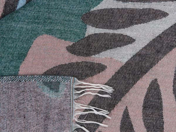 Filt Flerfärgad Polyester och Akrylblandning 130 x 170 cm Dekorativ Blommigt Mönster Dubbelsidigt Mönster
