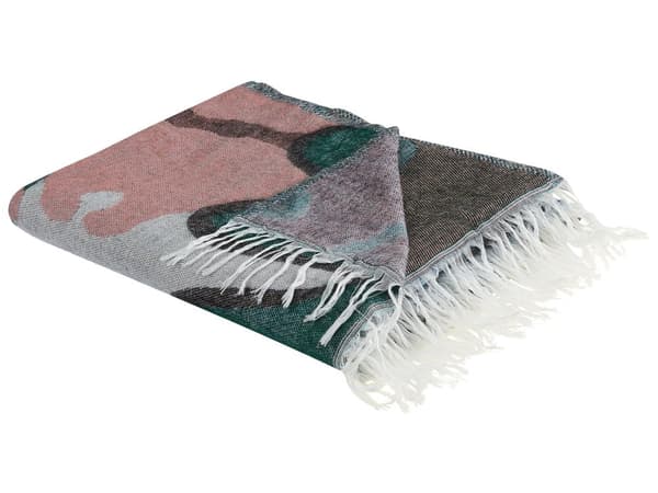 Teppe Flerfarget Polyester Akrylblanding 130 x 170 cm Dekorativt Blomstermønster Dobbeltsidig Mønster