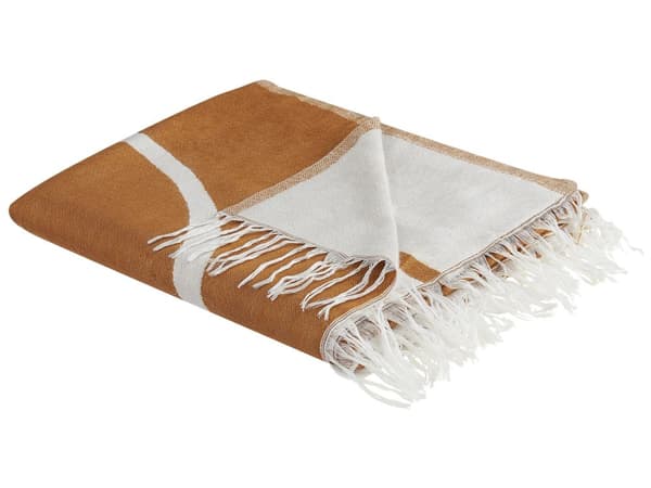 Teppe Oransje Polyester Akrylblanding 130 x 170 cm Dekorativt Abstrakt Mønster Dobbeltsidig Mønster