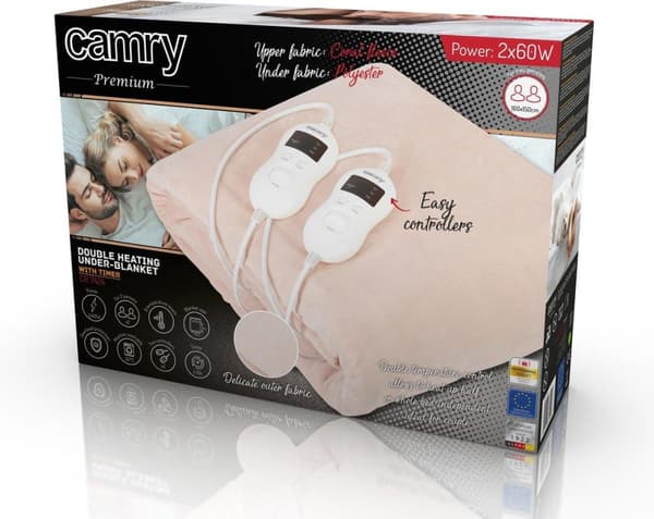Camry CR 7424 sähköhuopa 2x60W Beige Fleece