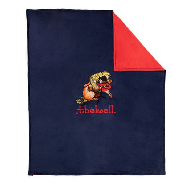 Hy Thelwell Collection Fleece-varmetæppe Navy/Red One Size