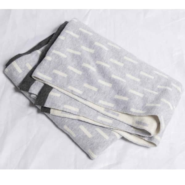 Filt Jaquard strikket Grey Line