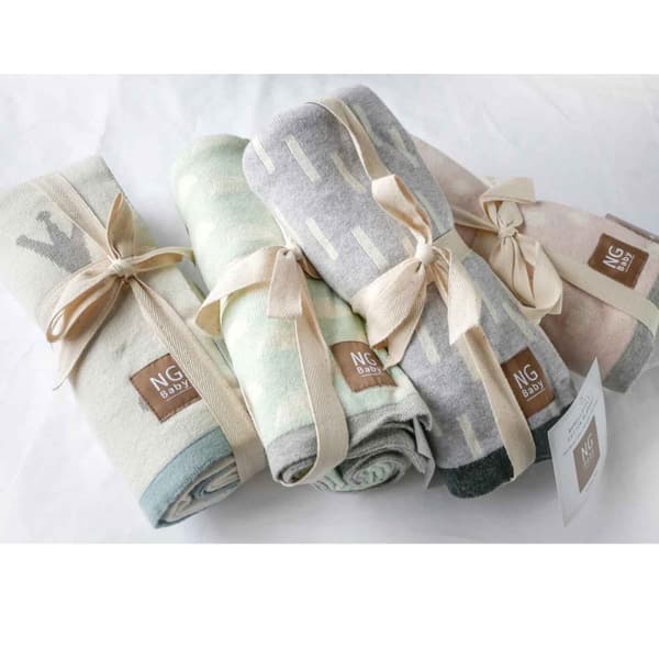 Filt Jaquard strikket Grey Line