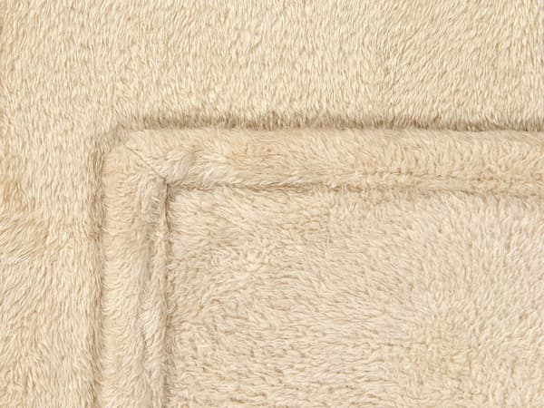 Filt Beige Fuskpäls 125 x 150 cm Teddybjörn Mjuk Fluffig Dekorativt Överkast Hemtillbehör