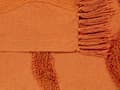 Miniatyrbild 6 av 6: Filt Orange Bomull 125 x 150 cm Geometriskt Mönster Stickad Överkast Boho Stil Vardagsrum Sovrum