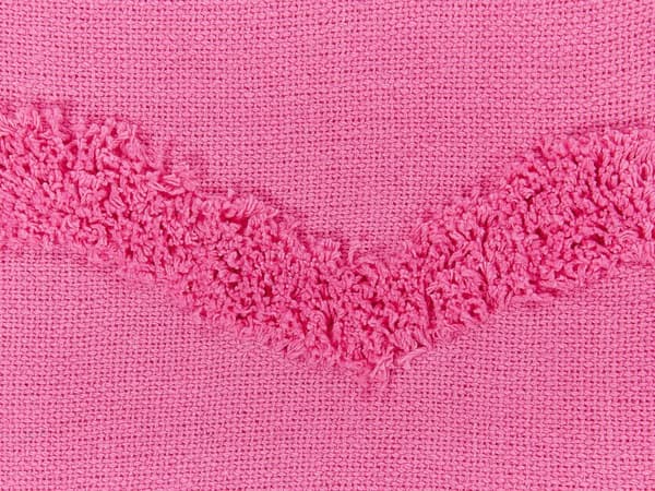 Filt Rosa Bomull 125 x 150 cm Geometriskt Mönster Stickad Överkast Boho Stil Vardagsrum Sovrum