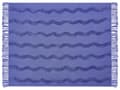 Miniatyrbillede 4 af 6: Plaid Violet Bomuld 125 x 150 cm Blød Hyggetæppe til Sofa Moderne Bølge Mønster Varm Bomuldstæppe Design Skandinavisk Senge Plaid