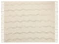 Miniatyrbillede 4 af 6: Tæppe Beige Bomuld 125 x 150 cm Geometrisk Mønster Strikket Boho Stil Stue Soveværelse Accentstykke