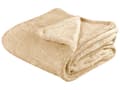 Miniatyrbillede 1 af 5: Tæppe Sandbeige Imiteret Pels 125 x 150 cm Bamse Blødt Fluffy Dekorativt Pyntebetræk Tilbehør til Hjemmet