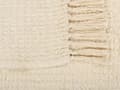 Pikkukuva 6 / 6: Viltti beige puuvilla 125 x 150 cm vohvelikuviolla ja hapsuilla boho-tyyli