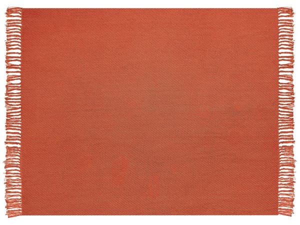 Huopa punainen 125 x 150 cm puuvilla tupsut pehmeä olohuone viltti perinteinen