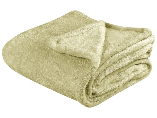 Peitto vihreä tekoturkki 125 x 150 cm Teddy Bear pehmeä materiaali perinteinen sisustus