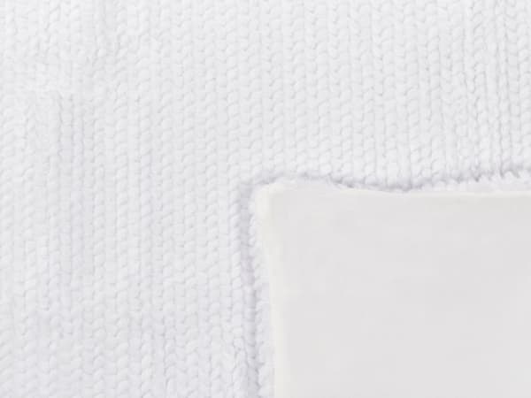 Teppe Hvit Polyester 200 x 220 cm Lodden Soft Sengeteppe Hjem Tilbehør