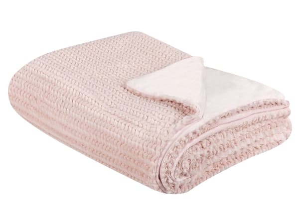 Teppe Rosa Polyester 150 x 200 cm Lodden Soft Sengeteppe Hjem Tilbehør