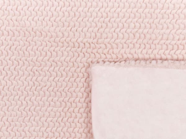 Filt Rosa Polyester 150 x 200 cm Pälsig Mjuk Överkast Hemtillbehör