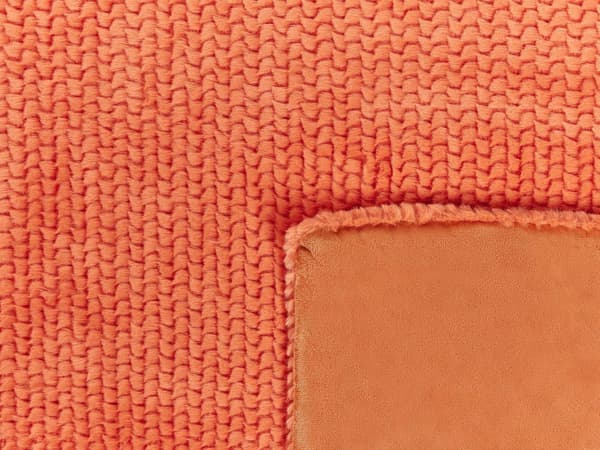 Filt Orange Polyester 150 x 200 cm Pälsig Mjuk Överkast Hemtillbehör