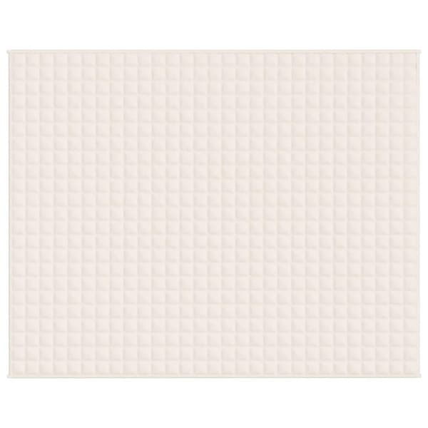 vidaXL Tyngdtäcke gräddvit 235x290 cm 11 kg tyg