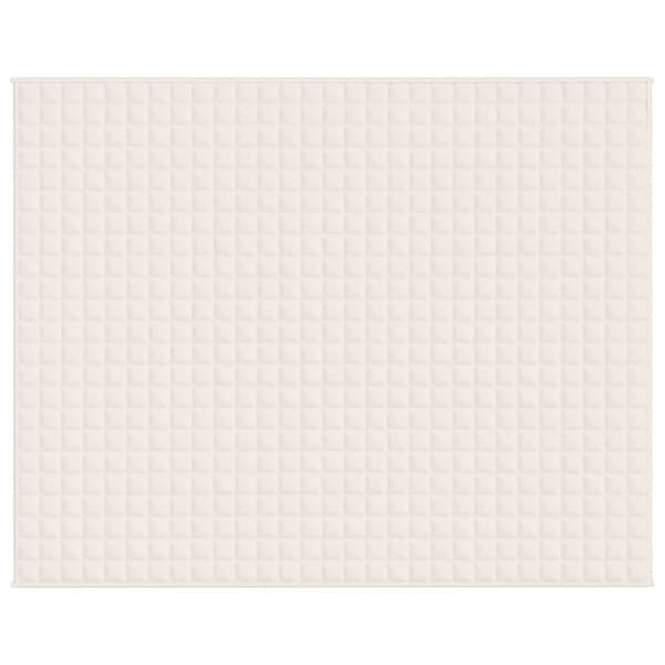vidaXL Tyngdtäcke gräddvit 235x290 cm 15 kg tyg