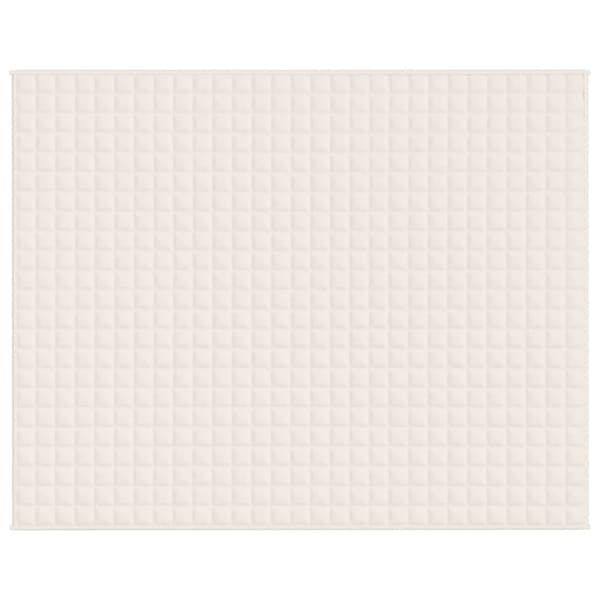 vidaXL Tyngdtäcke gräddvit 235x290 cm 15 kg tyg